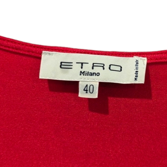 Etro red top small - Picture 3 of 5